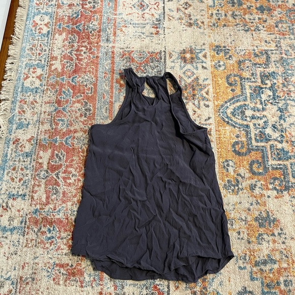 Jcrew racerback grey silky top sleeveless - Picture 3 of 5